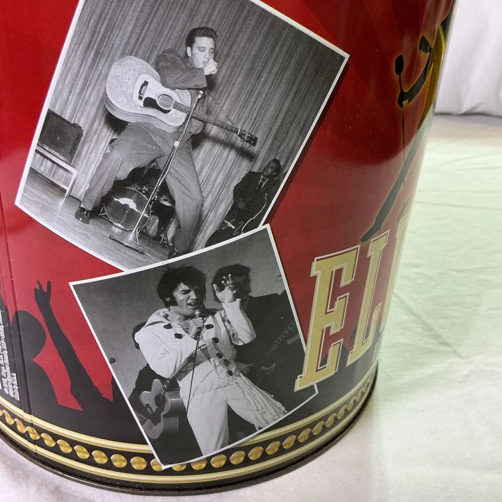 2010 Elvis Presley 75th Birthday Popcorn Tin Empty Collectible Can